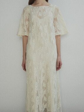 Thea Lace Sheath Dress in Ivory